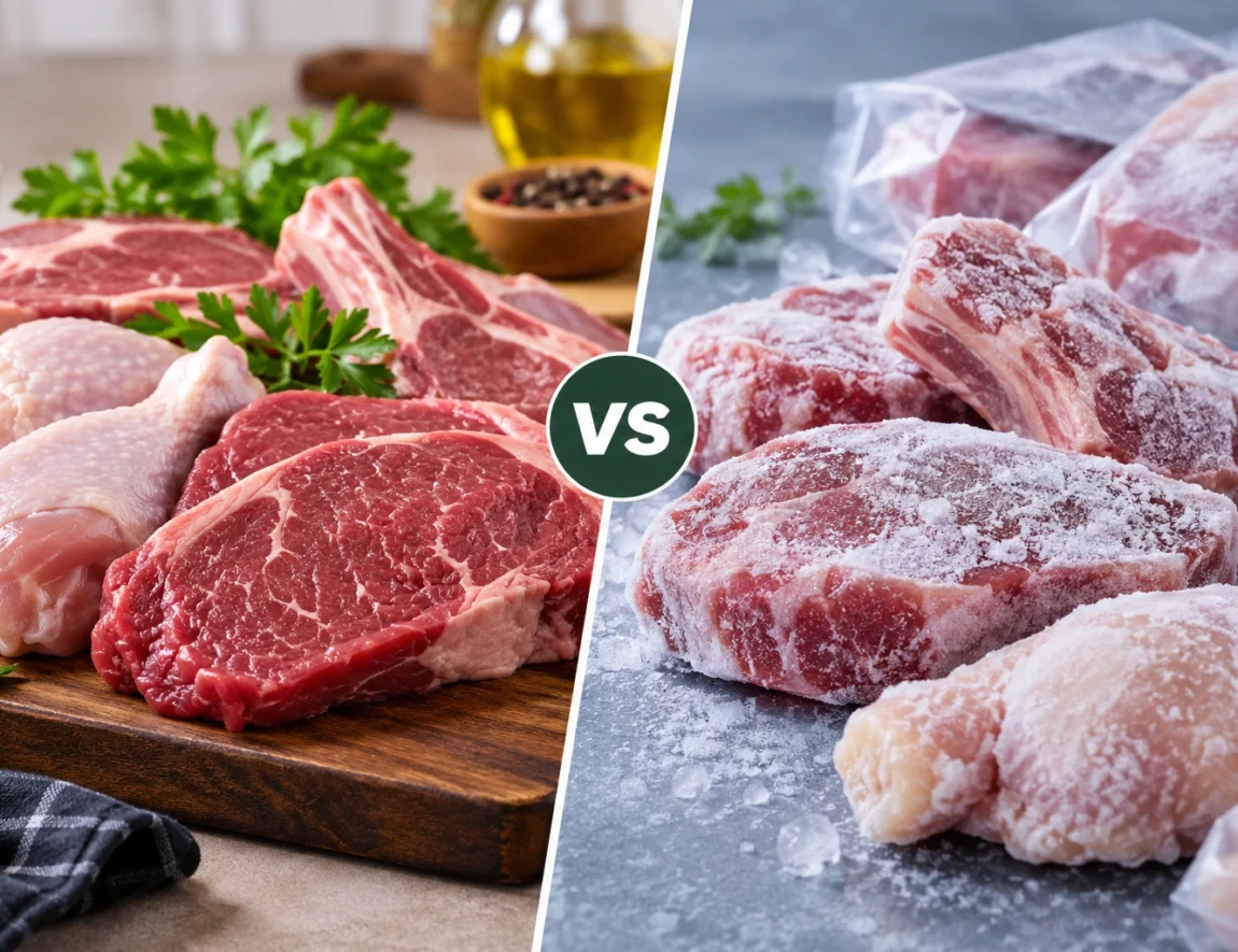 fresh vs frozen meat