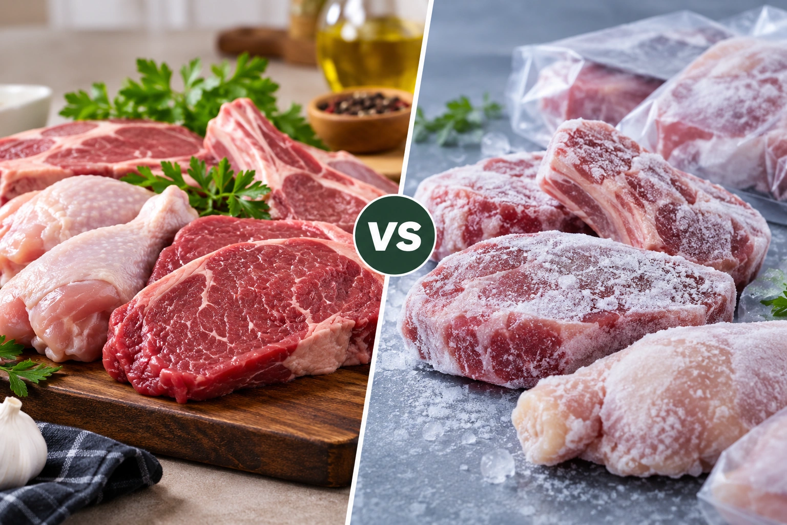 fresh vs frozen meat